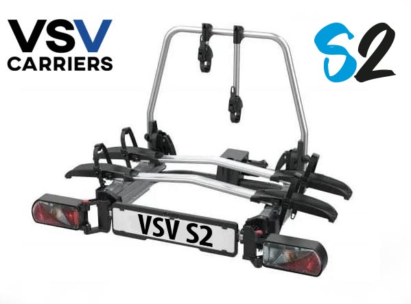VSV S2 - <b>SPECIFICO PER FURGONI CAMPERIZZATI</b> <br /> Capacit 2 bici. Carico Max 60 Kg. Peso articolo 20,5 Kg.  in acciaio e alluminio. Portabici con sistema SLIDE che permette l'apertura delle porte battenti dei furgoni, 70 cm di scorrimento.  SUPORTI TELAIO BICI A CINGHIE CON CHIUSURA. Presa 7/13 poli - Passo bici: fino a 1300 mm. Max larghezza pneumatico 80 mm. <br /><b>L'UNICO SPECIFICO CHE PERMETTE L'APERTURA DELLE PORTE BATTENTI DEI FURGONI CAMPERIZZATI</b>