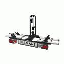 PROUSER DIAMANT - Capacit 2 bici. Carico Max 60 Kg. Peso articolo 18 Kg.  in acciaio e alluminio. Portabici pieghevole.  Funzione reclinabile per l'apertura del bagagliaio. Interasse bici: qualsiasi misura fino a 1400 mm. Inclusa borsa. Prodotto non consigliato per e-bike biamortizzate (vedi VSVX2)