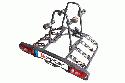 TOWCAR T4 - Capacit 4 bici. Peso 22Kg, carica max Kg. 60. In acciaio. Fissaggio bici con braccio e cinturini. Funzione reclinabile per l'apertura del bagagliaio (solo aperture verso l'alto). Sistema di fissaggio automatico. Interasse bici: qualsiasi misura fino a 1080 mm.